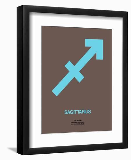 Sagittarius Zodiac Sign Blue-NaxArt-Framed Art Print