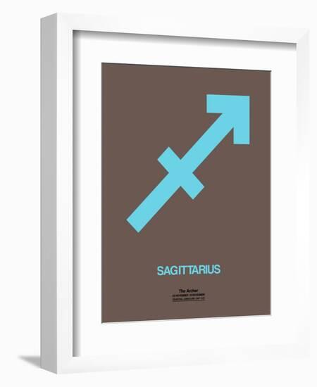 Sagittarius Zodiac Sign Blue-NaxArt-Framed Art Print