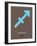 Sagittarius Zodiac Sign Blue-NaxArt-Framed Art Print