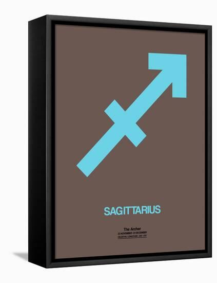 Sagittarius Zodiac Sign Blue-NaxArt-Framed Stretched Canvas