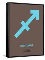 Sagittarius Zodiac Sign Blue-NaxArt-Framed Stretched Canvas