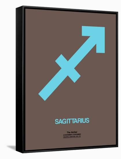 Sagittarius Zodiac Sign Blue-NaxArt-Framed Stretched Canvas