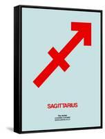 Sagittarius Zodiac Sign Red-NaxArt-Framed Stretched Canvas