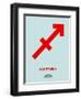 Sagittarius Zodiac Sign Red-NaxArt-Framed Art Print