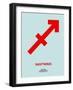 Sagittarius Zodiac Sign Red-NaxArt-Framed Art Print