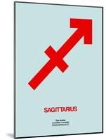 Sagittarius Zodiac Sign Red-NaxArt-Mounted Art Print