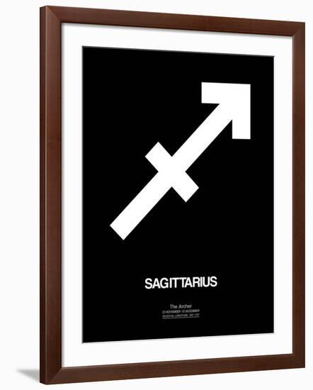 Sagittarius Zodiac Sign White-NaxArt-Framed Art Print