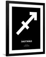 Sagittarius Zodiac Sign White-NaxArt-Framed Art Print