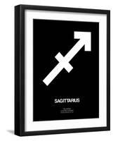 Sagittarius Zodiac Sign White-NaxArt-Framed Art Print