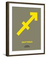 Sagittarius Zodiac Sign Yellow-NaxArt-Framed Art Print