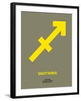 Sagittarius Zodiac Sign Yellow-NaxArt-Framed Art Print