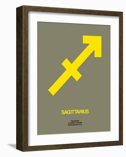 Sagittarius Zodiac Sign Yellow-NaxArt-Framed Art Print