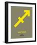 Sagittarius Zodiac Sign Yellow-NaxArt-Framed Art Print