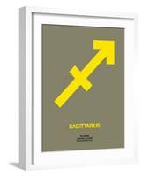 Sagittarius Zodiac Sign Yellow-NaxArt-Framed Art Print