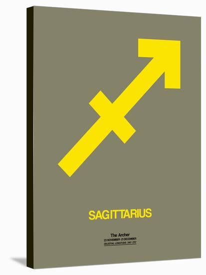 Sagittarius Zodiac Sign Yellow-NaxArt-Stretched Canvas