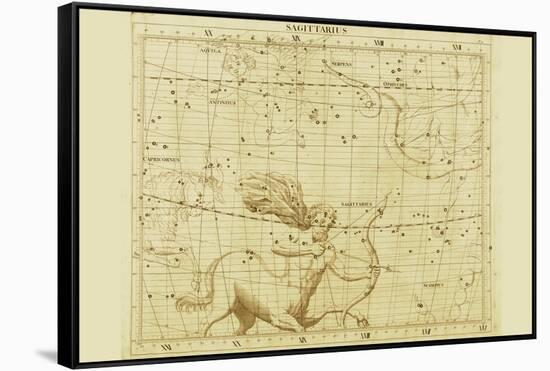 Sagittarius-Sir John Flamsteed-Framed Stretched Canvas