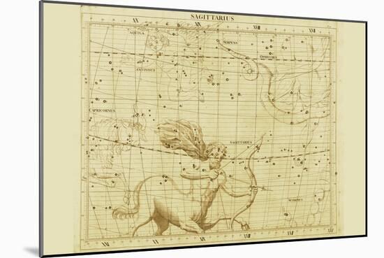 Sagittarius-Sir John Flamsteed-Mounted Art Print