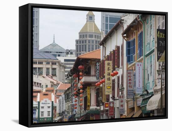 Sago Street, Chinatown, Singapore, South East Asia-Amanda Hall-Framed Stretched Canvas