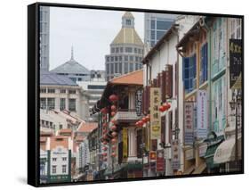 Sago Street, Chinatown, Singapore, South East Asia-Amanda Hall-Framed Stretched Canvas