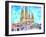 Sagrada Famila in Barcelona with Blue Sky-Markus Bleichner-Framed Art Print