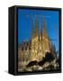 Sagrada Familia at Dusk, UNESCO World Heritage Site, Barcelona, Catalonia, Spain, Europe-Sergio Pitamitz-Framed Stretched Canvas