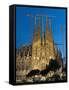 Sagrada Familia at Dusk, UNESCO World Heritage Site, Barcelona, Catalonia, Spain, Europe-Sergio Pitamitz-Framed Stretched Canvas