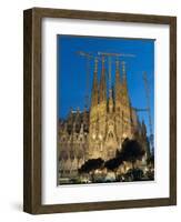 Sagrada Familia at Dusk, UNESCO World Heritage Site, Barcelona, Catalonia, Spain, Europe-Sergio Pitamitz-Framed Photographic Print