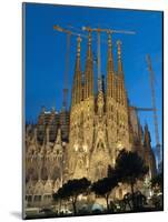 Sagrada Familia at Dusk, UNESCO World Heritage Site, Barcelona, Catalonia, Spain, Europe-Sergio Pitamitz-Mounted Photographic Print