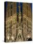 Sagrada Familia at Dusk, UNESCO World Heritage Site, Barcelona, Catalonia, Spain, Europe-Sergio Pitamitz-Stretched Canvas