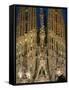 Sagrada Familia at Dusk, UNESCO World Heritage Site, Barcelona, Catalonia, Spain, Europe-Sergio Pitamitz-Framed Stretched Canvas