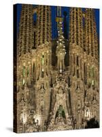 Sagrada Familia at Dusk, UNESCO World Heritage Site, Barcelona, Catalonia, Spain, Europe-Sergio Pitamitz-Stretched Canvas