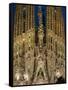 Sagrada Familia at Dusk, UNESCO World Heritage Site, Barcelona, Catalonia, Spain, Europe-Sergio Pitamitz-Framed Stretched Canvas