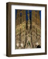 Sagrada Familia at Dusk, UNESCO World Heritage Site, Barcelona, Catalonia, Spain, Europe-Sergio Pitamitz-Framed Photographic Print