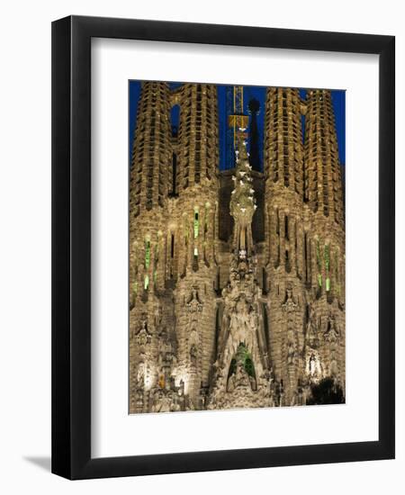 Sagrada Familia at Dusk, UNESCO World Heritage Site, Barcelona, Catalonia, Spain, Europe-Sergio Pitamitz-Framed Photographic Print