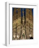 Sagrada Familia at Dusk, UNESCO World Heritage Site, Barcelona, Catalonia, Spain, Europe-Sergio Pitamitz-Framed Photographic Print