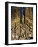 Sagrada Familia at Dusk, UNESCO World Heritage Site, Barcelona, Catalonia, Spain, Europe-Sergio Pitamitz-Framed Photographic Print