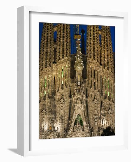 Sagrada Familia at Dusk, UNESCO World Heritage Site, Barcelona, Catalonia, Spain, Europe-Sergio Pitamitz-Framed Photographic Print