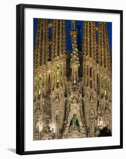 Sagrada Familia at Dusk, UNESCO World Heritage Site, Barcelona, Catalonia, Spain, Europe-Sergio Pitamitz-Framed Photographic Print