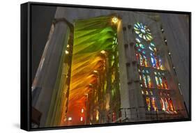 Sagrada Familia, Barcelona, Catalonia, Spain-Mark Mawson-Framed Stretched Canvas