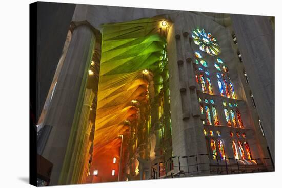 Sagrada Familia, Barcelona, Catalonia, Spain-Mark Mawson-Stretched Canvas