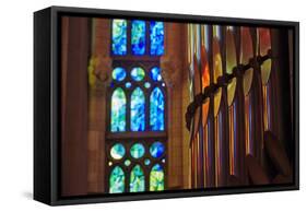 Sagrada Familia, Barcelona, Catalonia, Spain-Mark Mawson-Framed Stretched Canvas