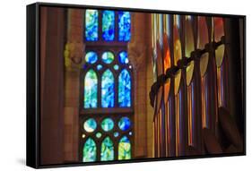 Sagrada Familia, Barcelona, Catalonia, Spain-Mark Mawson-Framed Stretched Canvas