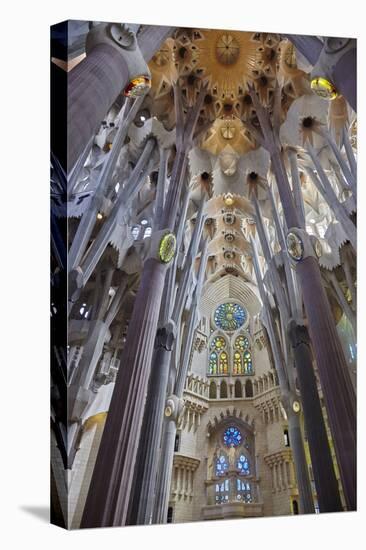 Sagrada Familia, Barcelona, Catalonia, Spain-Mark Mawson-Stretched Canvas