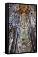 Sagrada Familia, Barcelona, Catalonia, Spain-Mark Mawson-Framed Stretched Canvas