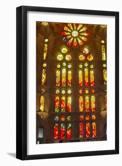 Sagrada Familia, Barcelona, Catalonia, Spain-Mark Mawson-Framed Premium Photographic Print