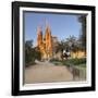 Sagrada Familia, by architect Antonio Gaudi, UNESCO World Heritage Site, Barcelona, Catalonia, Spai-Markus Lange-Framed Photographic Print