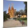 Sagrada Familia, by architect Antonio Gaudi, UNESCO World Heritage Site, Barcelona, Catalonia, Spai-Markus Lange-Mounted Photographic Print