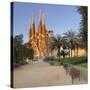 Sagrada Familia, by architect Antonio Gaudi, UNESCO World Heritage Site, Barcelona, Catalonia, Spai-Markus Lange-Stretched Canvas