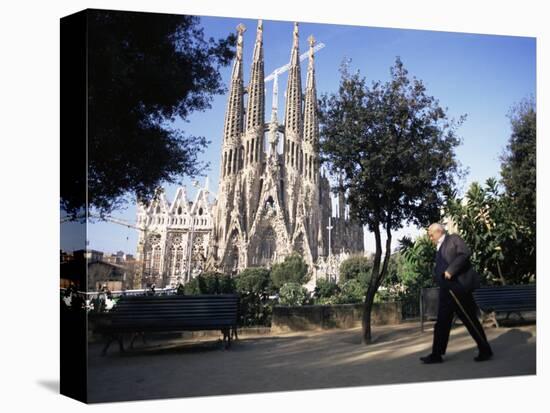 Sagrada Familia Cathedral, Barcelona, Catalonia, Spain-Graham Lawrence-Stretched Canvas