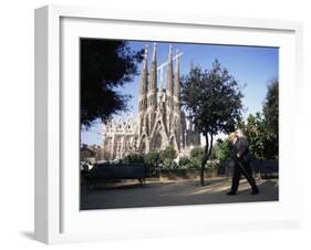 Sagrada Familia Cathedral, Barcelona, Catalonia, Spain-Graham Lawrence-Framed Photographic Print